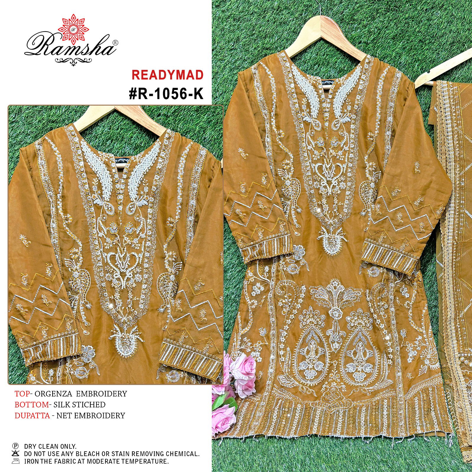 R 1056 Nx I To J By Ramsha Orgenza Pakistani Readymade Suits Exporters In India